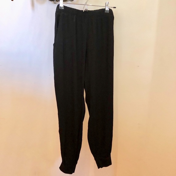 MONROW Easy Woven Joggers Black Sz. M - Picture 4 of 9